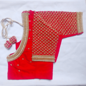 Red Aari Blouse Design Work - Charus Aari Creation | Elitez Shopping